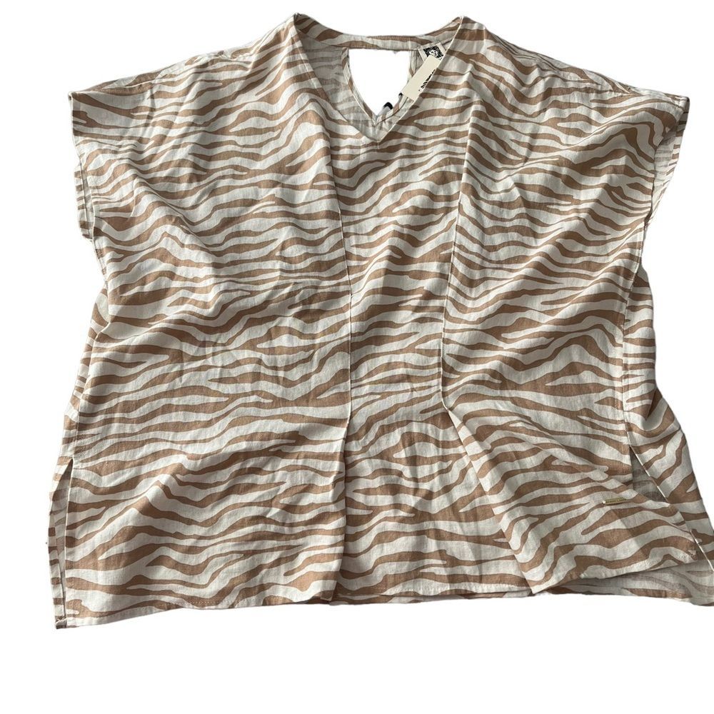 Anne Klein Zebra Print Woven Top